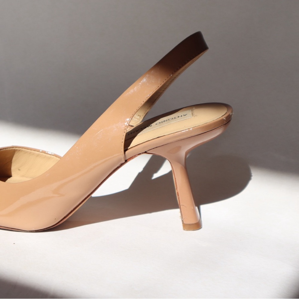 ANTONIO MELANI Tan Pointed-Toe Heels - Picture 2 of 7